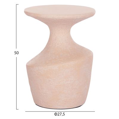 SIDE TABLE REBON HM18156.04S FIBER CEMENT IN PEACH COLOR--Φ27.5x50Hcm
