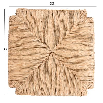 RUSH-MATT REPLACEMENT SEAT FOR WOODEN STOOLS-33Χ33Χ3.5cm(thickness) ΗΜ5098.11