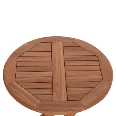 FOLDABLE ROUND TABLE ERIS HM18119 TEAK WOOD--NATURAL COLOR Φ60x75Hcm.