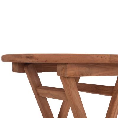 FOLDABLE ROUND TABLE ERIS HM18119 TEAK WOOD--NATURAL COLOR Φ60x75Hcm.