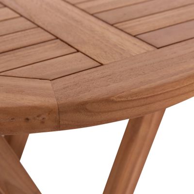 FOLDABLE ROUND TABLE ERIS HM18119 TEAK WOOD--NATURAL COLOR Φ60x75Hcm.