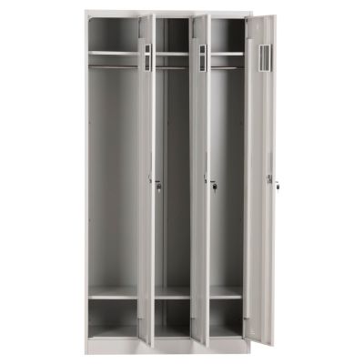 METAL TRIPLE LOCKER WITH KEYLOCKS ALTONA HM5634.11 GREY 90x45x185Hcm.