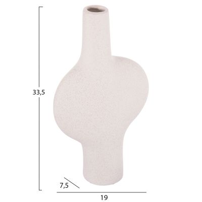 CERAMIC TABLE DECOR SERIES ARKEN HM4620.01 OFF WHITE WITH CRYSTALLISATION 19x7,5x33,5Hcm.