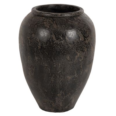 ДЕКОРАТИВНА ПОДОВА ВАЗА SPARTA HM7934 ТЕРАКОТА В ЧЕРЕН ЦВЯТ Φ66x85Hcm.