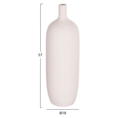 CERAMIC TABLE DECOR GALAD HM4623.01 OFF WHITE WITH CRYSTALLIZATION Φ18x57Hcm.