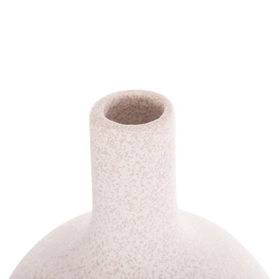 CERAMIC TABLE DECOR GALAD HM4623.01 OFF WHITE WITH CRYSTALLIZATION Φ18x57Hcm.