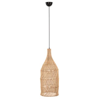 CEILING PENDANT LAMP THEON ΗΜ7888 NATURAL RATTAN IN NATURAL COLOR Φ22x148Hcm.