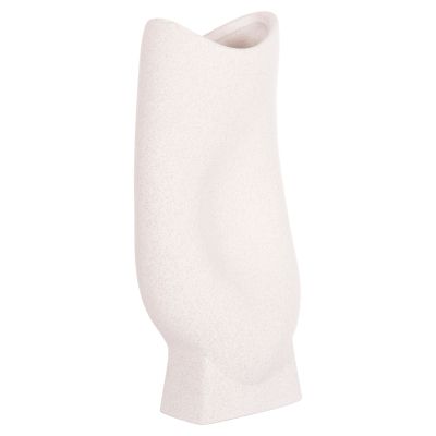 CERAMIC TABLE DECOR SERIES GLAZE HM4609.01 OFF WHITE WITH CRYSTALLISATION 16.5x11x38Hcm.