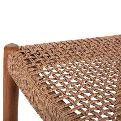 БАР СТОЛ ROSCO HM6134.01 ТИКОВО ДЪРВО В ОРЕХ-ВИРО ВЪЖЕ В КАФЯВО 47x52x100Hcm.