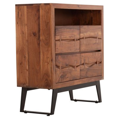 Чекмедже Fansi 3 Чекмедже HM8474.11 от масивно акациево дърво 80Χ35Χ85