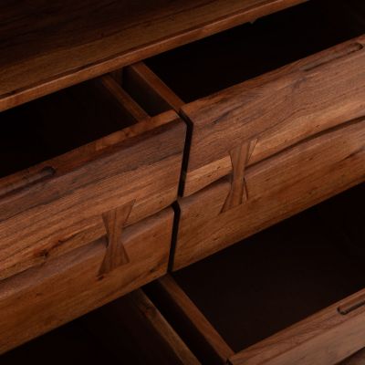 Чекмедже Fansi 3 Чекмедже HM8474.11 от масивно акациево дърво 80Χ35Χ85