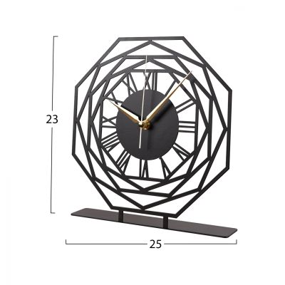 METAL TABLE CLOCK HM7468.01 25x23 cm.