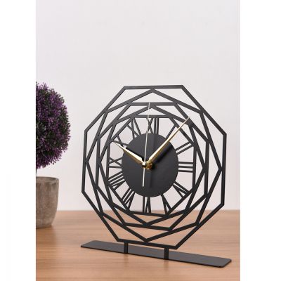METAL TABLE CLOCK HM7468.01 25x23 cm.