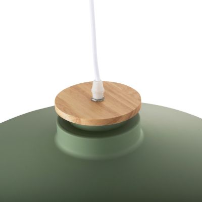 CEILING PENDANT LAMP HM4159.05 GREEN METAL CAP Φ40x116Hcm.