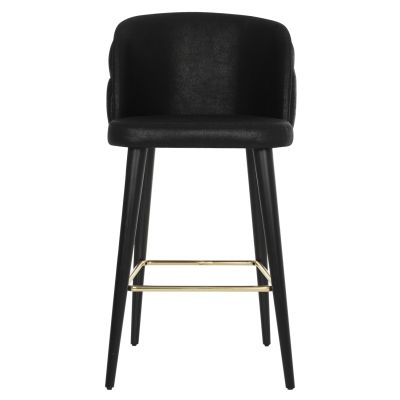 БАР СТОЛ MARCELLO PROFESSIONAL HM9280.14 ТИП НАБУК ДЪРВО ЧЕРЕН 50x58x100Hcm.
