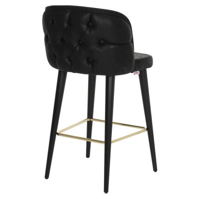 БАР СТОЛ MARCELLO PROFESSIONAL HM9280.14 ТИП НАБУК ДЪРВО ЧЕРЕН 50x58x100Hcm.
