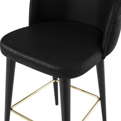 БАР СТОЛ MARCELLO PROFESSIONAL HM9280.14 ТИП НАБУК ДЪРВО ЧЕРЕН 50x58x100Hcm.