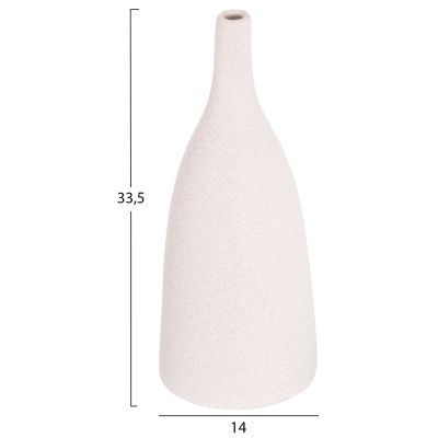 CERAMIC TABLE DECOR GALAD HM4635.01 OFF WHITE WITH CRYSTALLISATION Φ14x33,5H cm.