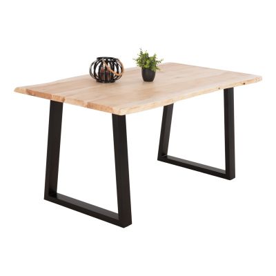 ТРАПЕЗНА МАСА МОНТАНА HM8336.21 АКАЦИЕВО ДЪРВО МАСИВ-3.5см ДЕБЕЛИНА НА ПЛОТА 160x88x79Hcm.