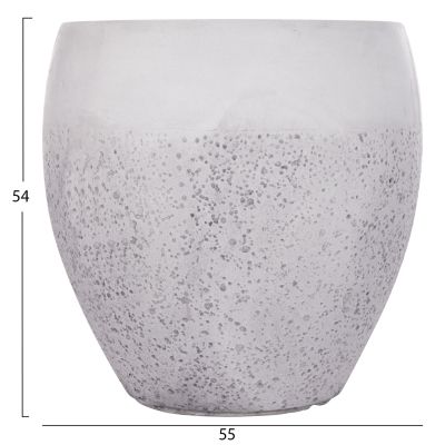 GARDEN PLANTERS SET 3PCS SERIES GARDENER HM4718 FIBERCLAY IN WHITE Φ55x54Hcm.