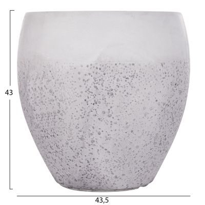 GARDEN PLANTERS SET 3PCS SERIES GARDENER HM4718 FIBERCLAY IN WHITE Φ55x54Hcm.