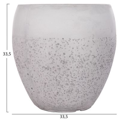 GARDEN PLANTERS SET 3PCS SERIES GARDENER HM4718 FIBERCLAY IN WHITE Φ55x54Hcm.