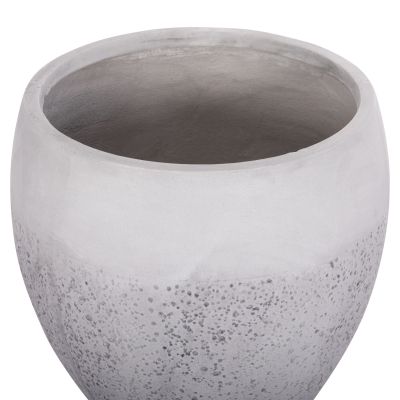 GARDEN PLANTERS SET 3PCS SERIES GARDENER HM4718 FIBERCLAY IN WHITE Φ55x54Hcm.