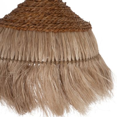 CEILING PENDANT WITH FRINGES MADE OF ABACA IN NATURAL COLOR 36x36x40Hcm.HM7753