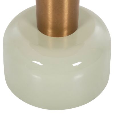 SIDE TABLE ERODE HM4243.07 METAL IN LIGHT GREEN-GOLD Φ40,5x48Hcm.