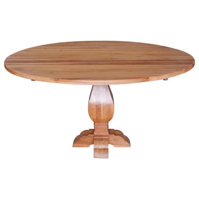 TABLE ROUND VEDU HM9464.01 TEAK WOOD CARVED LEG Φ150x78Hcm.