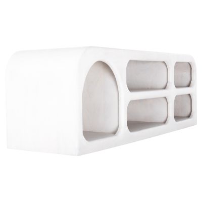 ТВ ШКАФ HANDYR HM9704 МАНГОВО ДЪРВО МАСИВ В БЯЛ ЦВЯТ 130x40x45Hcm.