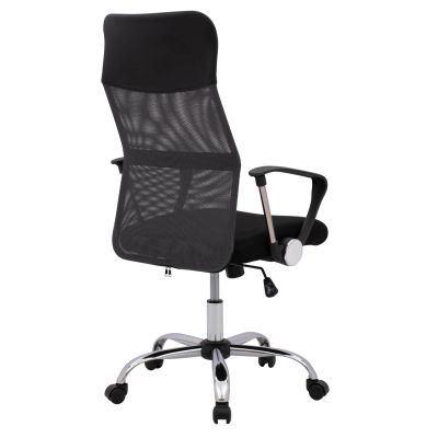 Офис стол CABLE HM1000.10 Black Grey Mesh хромиран крак 61x58x118