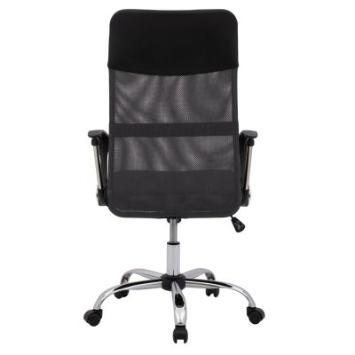 Офис стол CABLE HM1000.10 Black Grey Mesh хромиран крак 61x58x118