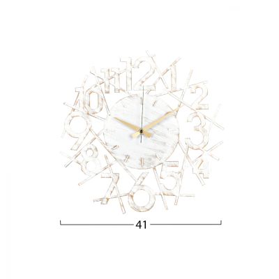 WALL CLOCK METAL WHITE HM7461 41x41 cm.