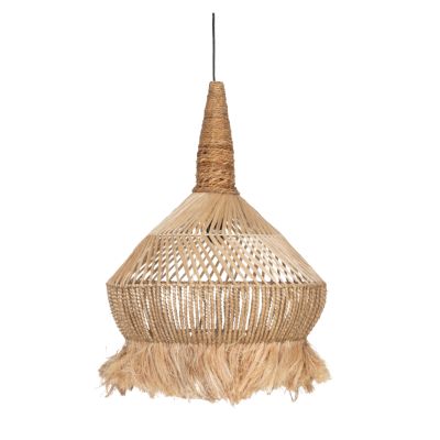 CEILING PENDANT MADE OF ABACA AND BANANA FIBERS NATURAL COLOR 55x55x75Hcm.HM7774