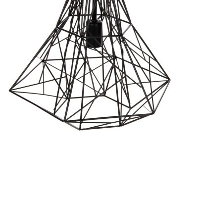 CEILING PENDANT LAMP HM4068 BLACK METAL CAP 40x35x130Hcm.