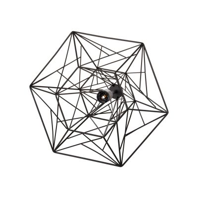 CEILING PENDANT LAMP HM4068 BLACK METAL CAP 40x35x130Hcm.