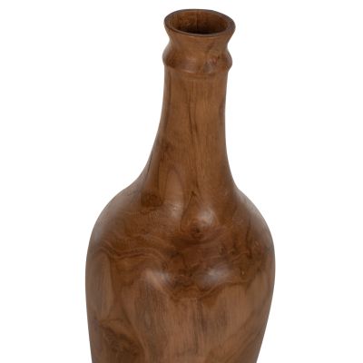 DECOR BOTTLES 3PCS SET HM7717 SOLID TEAK NATURAL