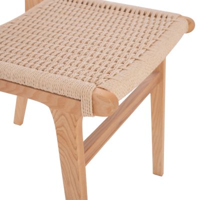 CHAIR HM9330.01 IGNACIO RUBBERWOOD KNITTED NATURAL ROPE 50X60X87H