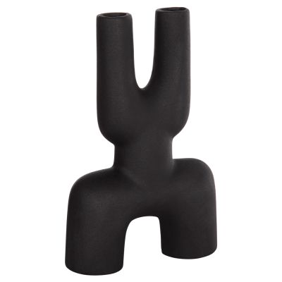 CERAMIC TABLE DECOR MANI HM4642.02 BLACK MATTE 15.5x6x23.5Hcm.