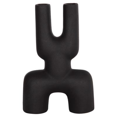 CERAMIC TABLE DECOR MANI HM4642.02 BLACK MATTE 15.5x6x23.5Hcm.