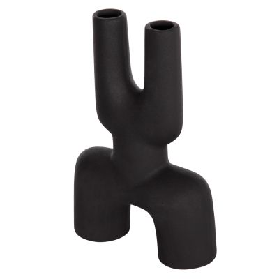 CERAMIC TABLE DECOR MANI HM4642.02 BLACK MATTE 15.5x6x23.5Hcm.