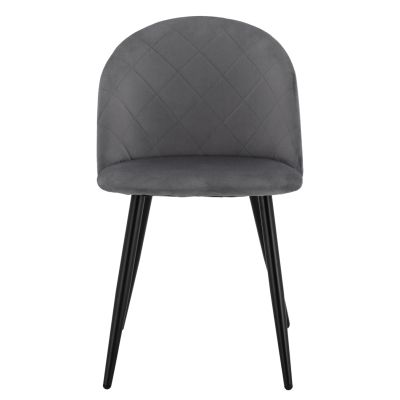 Dining Chair HM8731.11 with metallic legs & Grey velvet