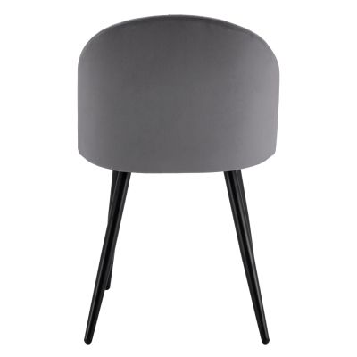 Dining Chair HM8731.11 with metallic legs & Grey velvet