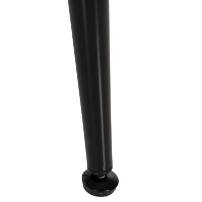 DINING TABLE TOM HM9588.02 SINTERED STONE WHITE MARBLE LOOK-BLACK METAL LEGS 160x80x76Hcm.