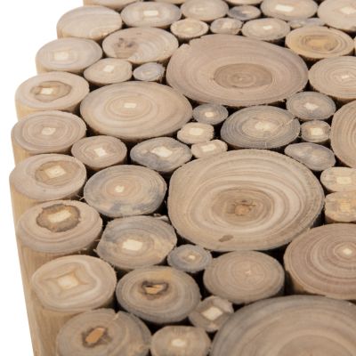 ХОЛНА МАСА КРЪГЛА КОТЕР HM9863 ТИКОВИ КЛОНКИ- ЕСТЕСТВЕНИ Φ80x50Hсм.