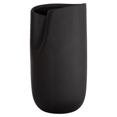 CERAMIC TABLE DECOR GLAZE HM4607.02 MATTE BLACK 15,2x15x30Hcm