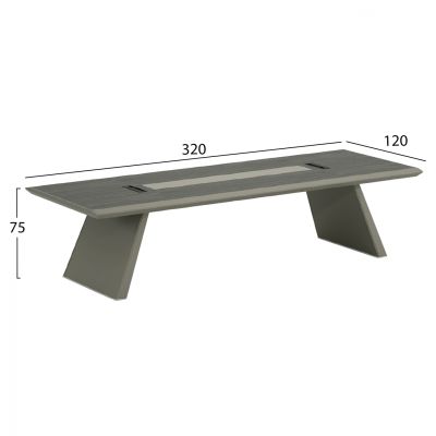 Professional meeting desk Lux Series Mocha & Ash color 320x120x75 HM2123