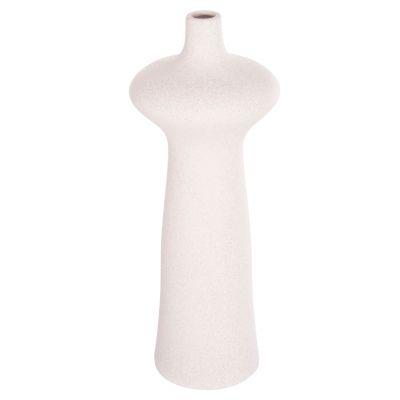 CERAMIC TABLE DECOR SCEPTER HM4636.01 OFF WHITE WITH CRYSTALLIZATION Φ18x49Hcm.