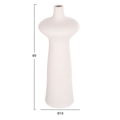 CERAMIC TABLE DECOR SCEPTER HM4636.01 OFF WHITE WITH CRYSTALLIZATION Φ18x49Hcm.